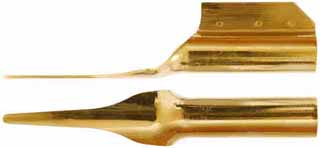 ramrod pipe, brass, fusil entry pipe with skirt, for 3/8" ramrod